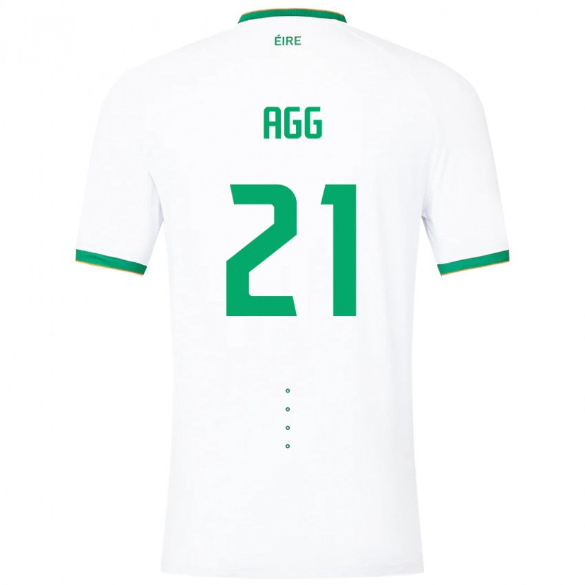 Niño Camiseta Irlanda Lily Agg #21 Blanco 2ª Equipación 24-26 La Camisa México