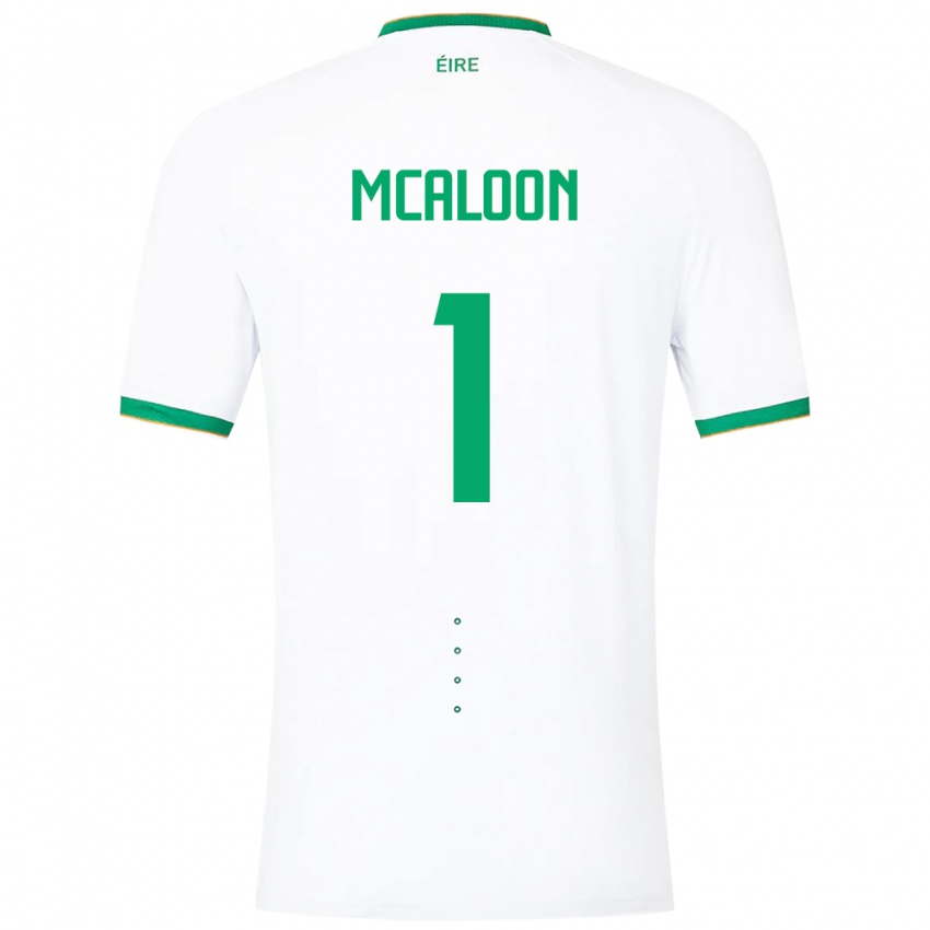 Niño Camiseta Irlanda Naoisha Mcaloon #1 Blanco 2ª Equipación 24-26 La Camisa México