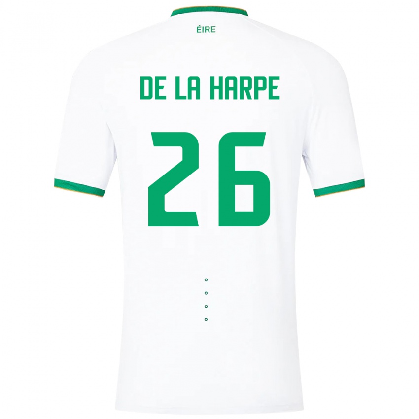 Niño Camiseta Irlanda Deborah-Anne De La Harpe #26 Blanco 2ª Equipación 24-26 La Camisa México