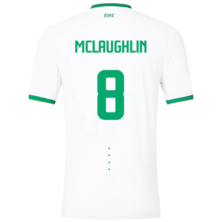 Niño Camiseta Irlanda Roma Mclaughlin #8 Blanco 2ª Equipación 24-26 La Camisa México