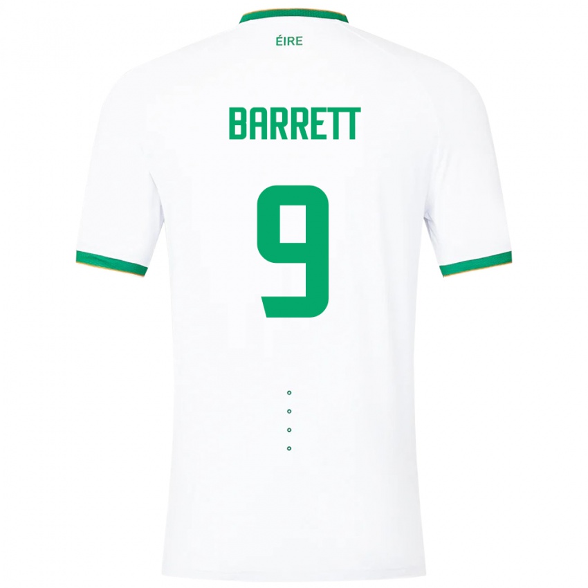 Niño Camiseta Irlanda Amber Barrett #9 Blanco 2ª Equipación 24-26 La Camisa México