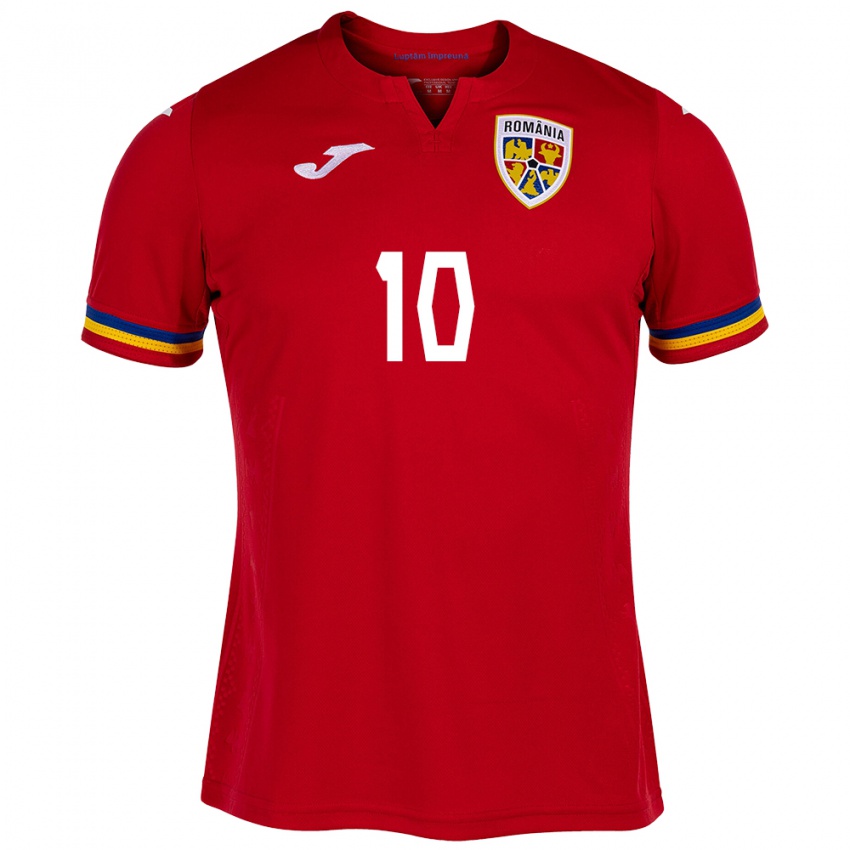 Niño Camiseta Rumania Eduard Radaslavescu #10 Rojo 2ª Equipación 24-26 La Camisa México