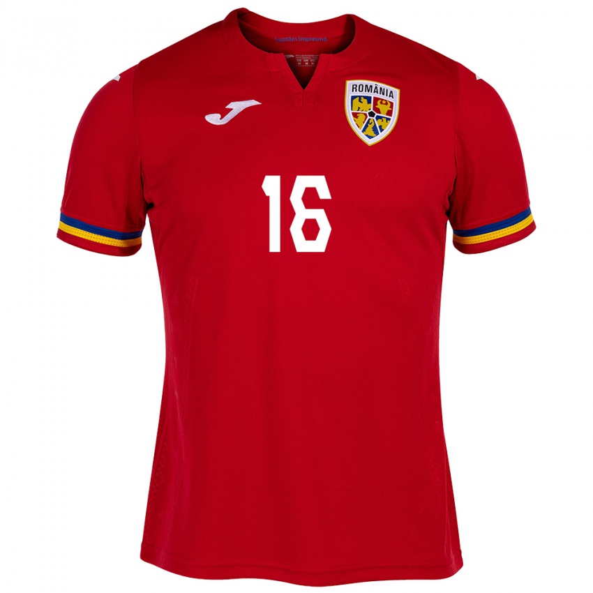 Niño Camiseta Rumania Valentin Dumitrache #16 Rojo 2ª Equipación 24-26 La Camisa México