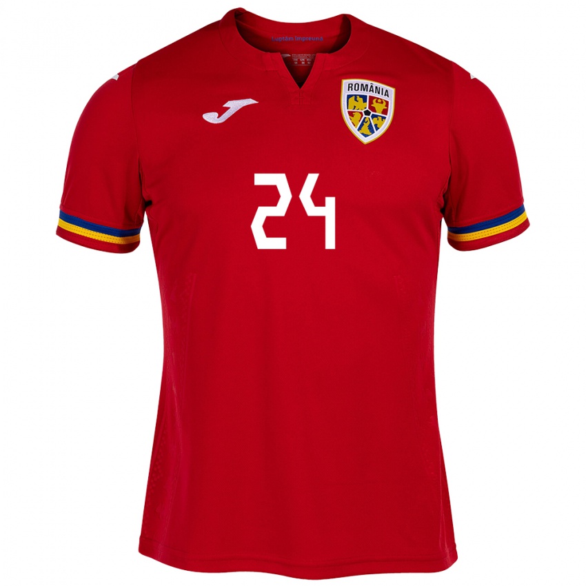 Niño Camiseta Rumania Mădălina Tătar #24 Rojo 2ª Equipación 24-26 La Camisa México