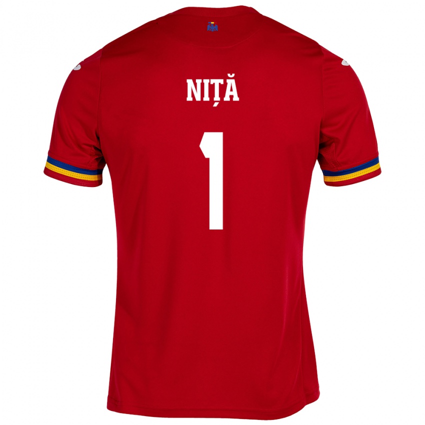 Niño Camiseta Rumania Florin Niță #1 Rojo 2ª Equipación 24-26 La Camisa México