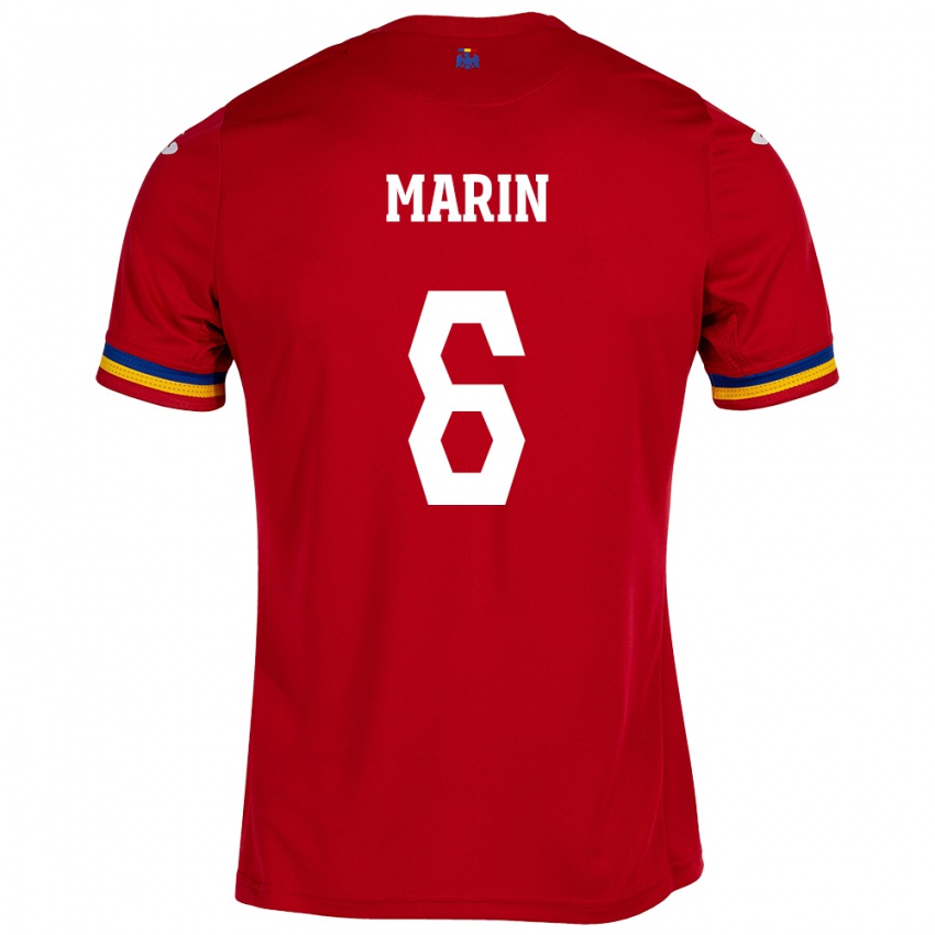 Niño Camiseta Rumania Marius Marin #6 Rojo 2ª Equipación 24-26 La Camisa México