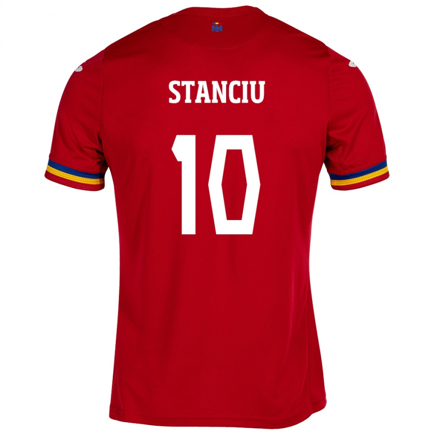 Niño Camiseta Rumania Nicolae Stanciu #10 Rojo 2ª Equipación 24-26 La Camisa México