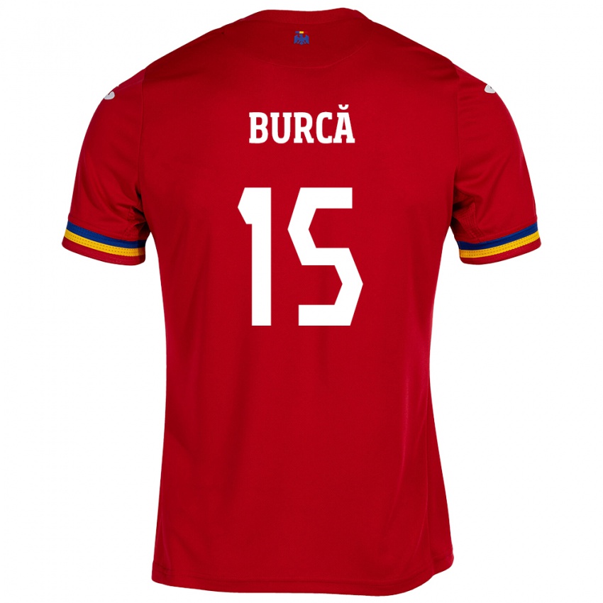 Niño Camiseta Rumania Andrei Burcă #15 Rojo 2ª Equipación 24-26 La Camisa México