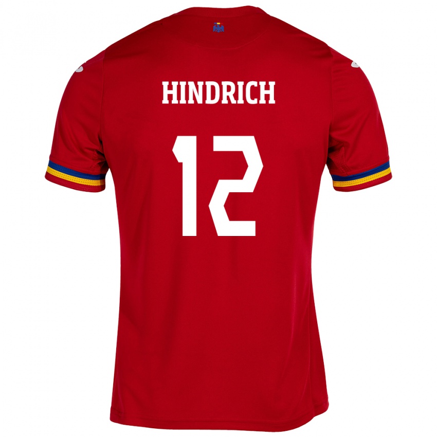 Niño Camiseta Rumania Otto Hindrich #12 Rojo 2ª Equipación 24-26 La Camisa México