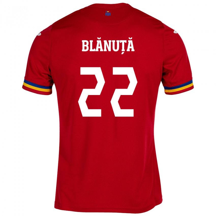 Niño Camiseta Rumania Vladislav Blănuță #22 Rojo 2ª Equipación 24-26 La Camisa México