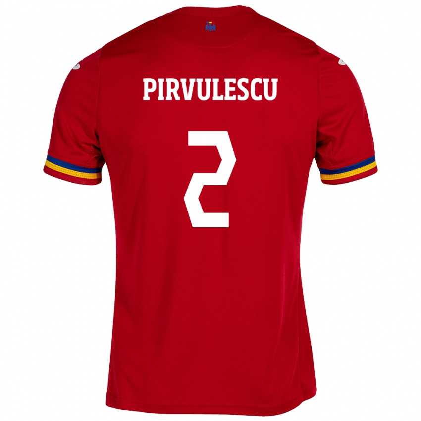 Niño Camiseta Rumania Sergiu Pîrvulescu #2 Rojo 2ª Equipación 24-26 La Camisa México