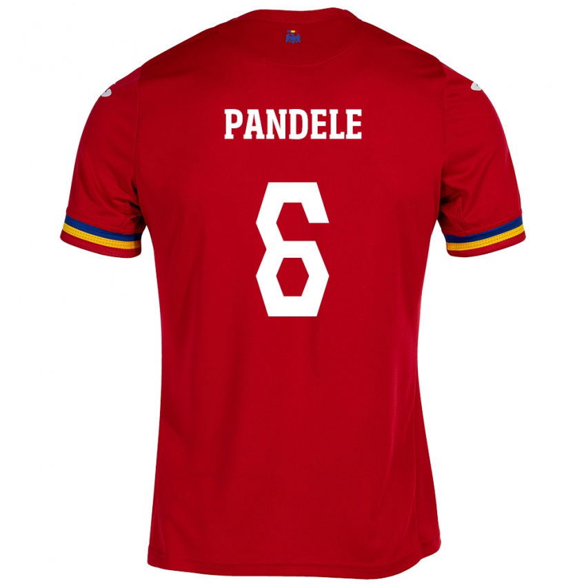 Niño Camiseta Rumania Andrei Pandele #6 Rojo 2ª Equipación 24-26 La Camisa México