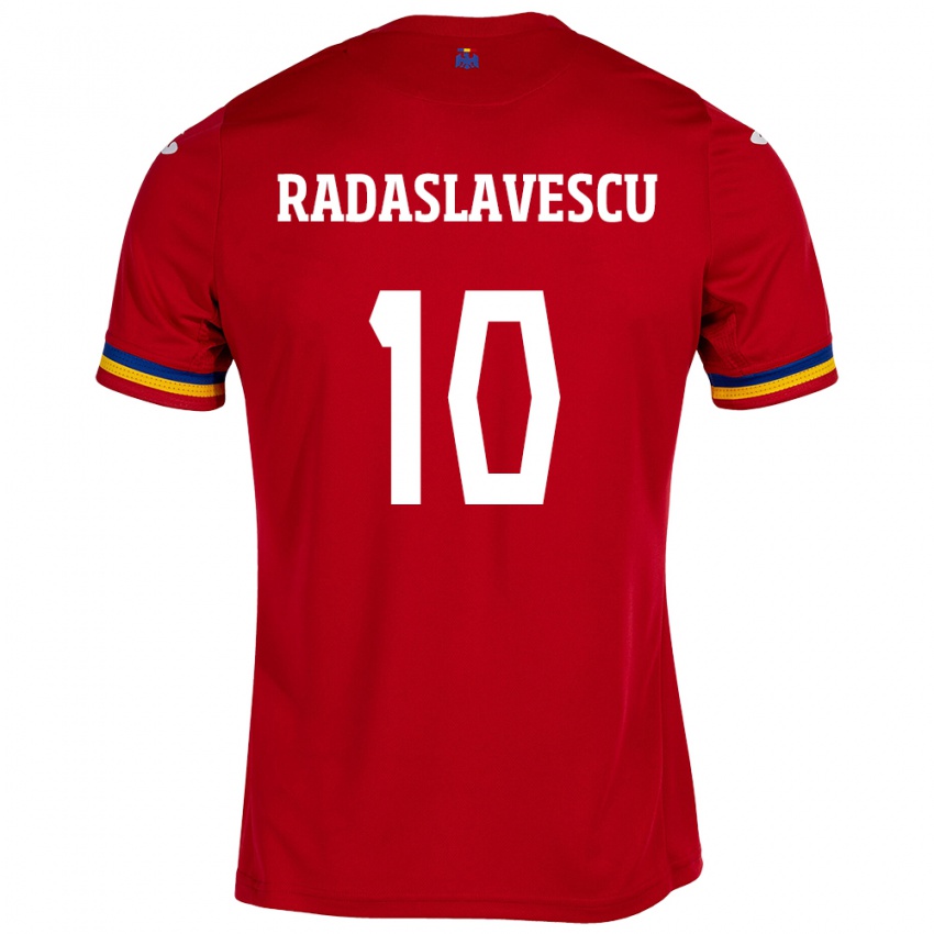 Niño Camiseta Rumania Eduard Radaslavescu #10 Rojo 2ª Equipación 24-26 La Camisa México