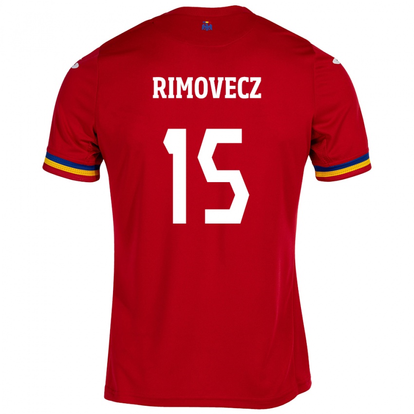 Niño Camiseta Rumania Sergiu Rimovecz #15 Rojo 2ª Equipación 24-26 La Camisa México