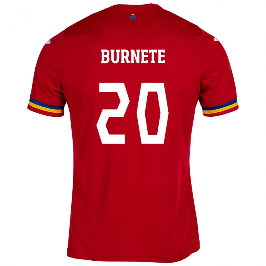 Niño Camiseta Rumania Rareș Burnete #20 Rojo 2ª Equipación 24-26 La Camisa México