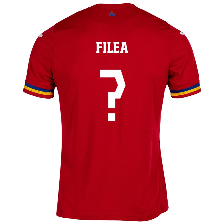 Niño Camiseta Rumania Andrei Filea #0 Rojo 2ª Equipación 24-26 La Camisa México