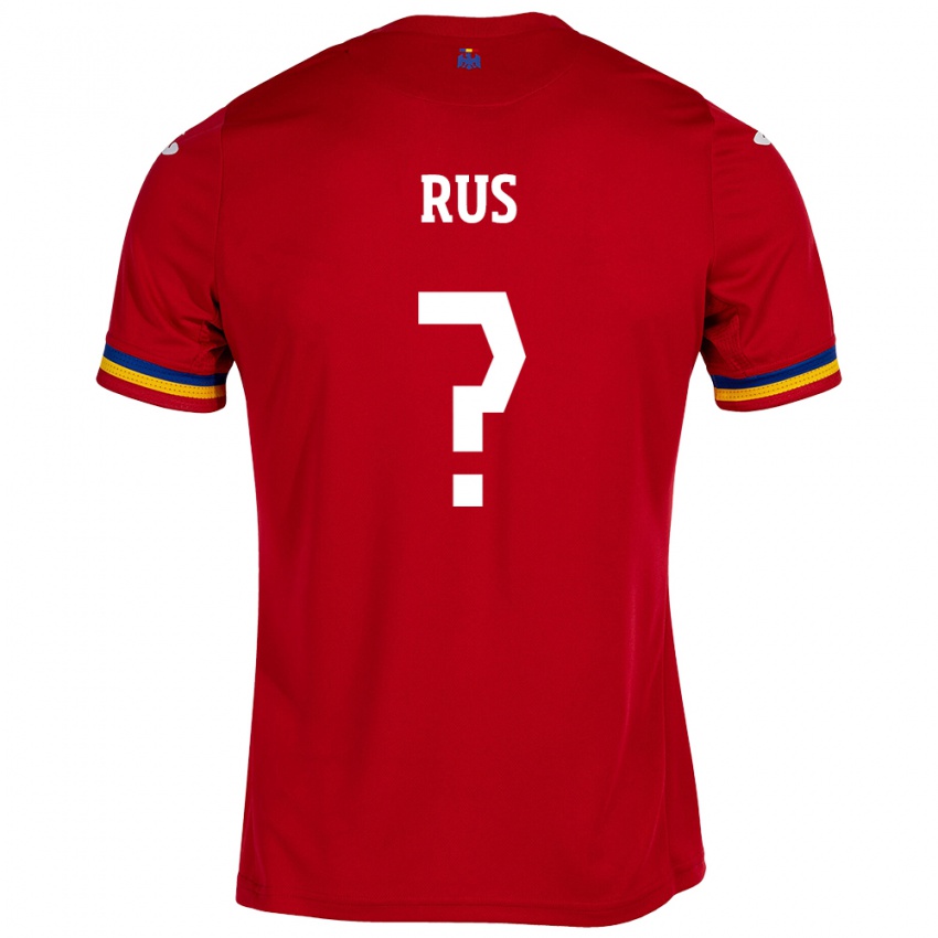 Niño Camiseta Rumania Jayden Rus #0 Rojo 2ª Equipación 24-26 La Camisa México