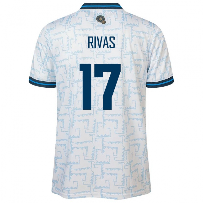 Niño Camiseta El Salvador Eduardo Rivas #17 Blanco 2ª Equipación 24-26 La Camisa México