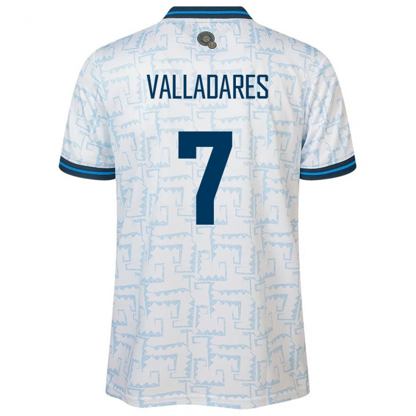 Niño Camiseta El Salvador Jefferson Valladares #7 Blanco 2ª Equipación 24-26 La Camisa México