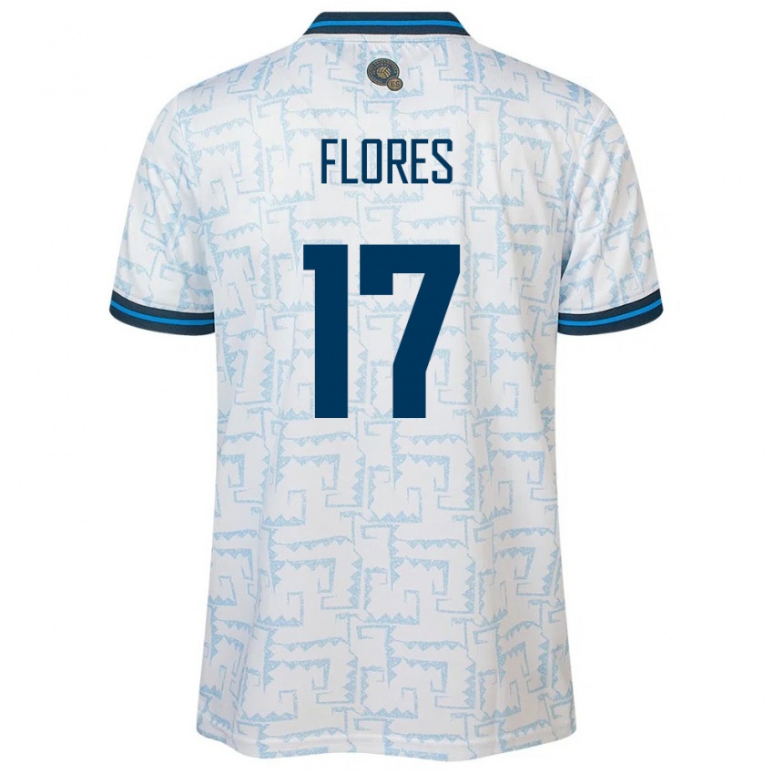 Niño Camiseta El Salvador Diego Flores #17 Blanco 2ª Equipación 24-26 La Camisa México