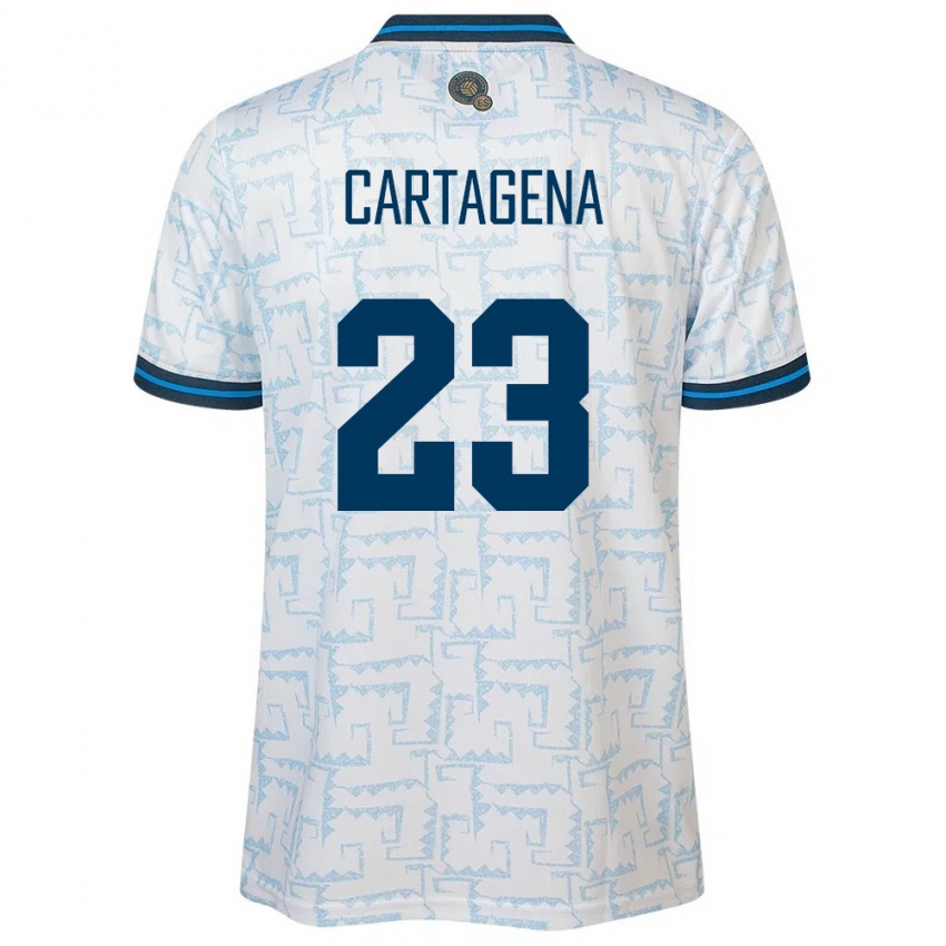 Niño Camiseta El Salvador Melvin Cartagena #23 Blanco 2ª Equipación 24-26 La Camisa México