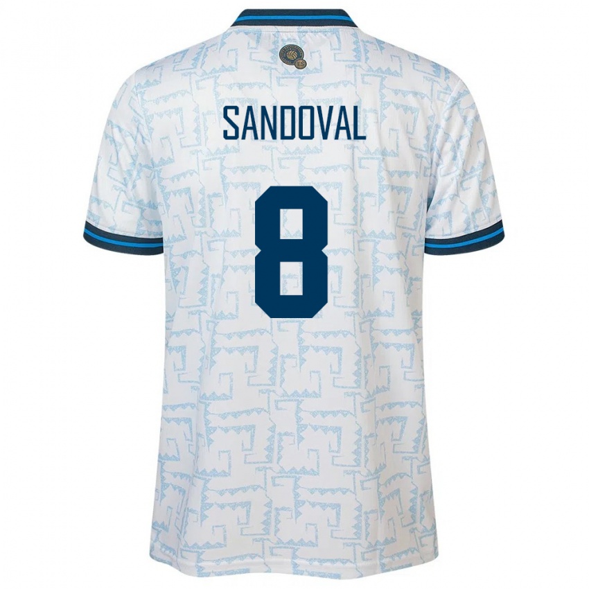 Niño Camiseta El Salvador Emerson Sandoval #8 Blanco 2ª Equipación 24-26 La Camisa México