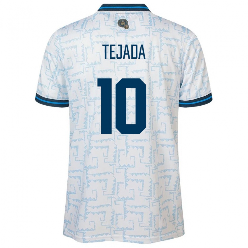 Niño Camiseta El Salvador Rafael Tejada #10 Blanco 2ª Equipación 24-26 La Camisa México