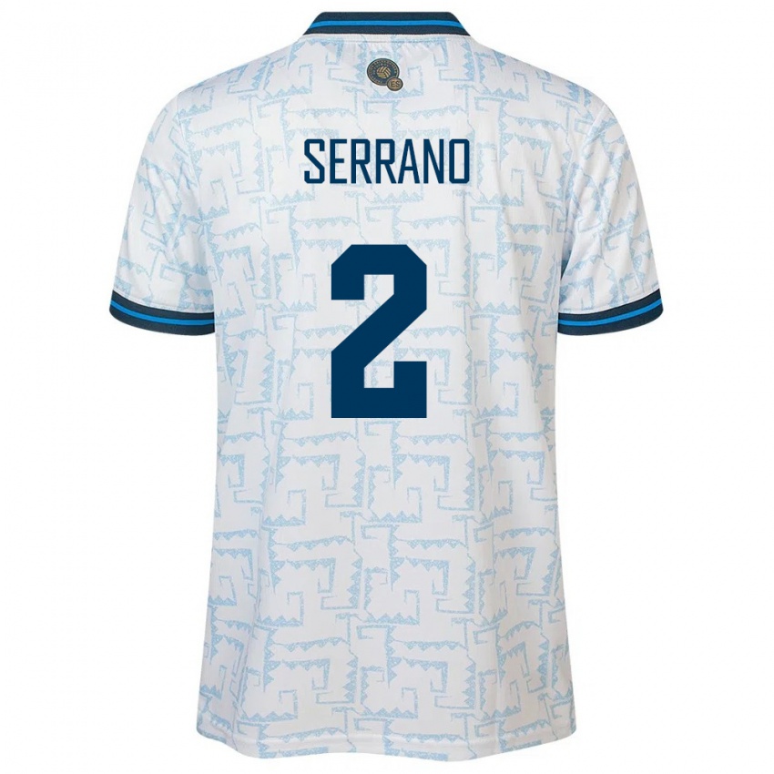 Niño Camiseta El Salvador Alejandro Serrano #2 Blanco 2ª Equipación 24-26 La Camisa México