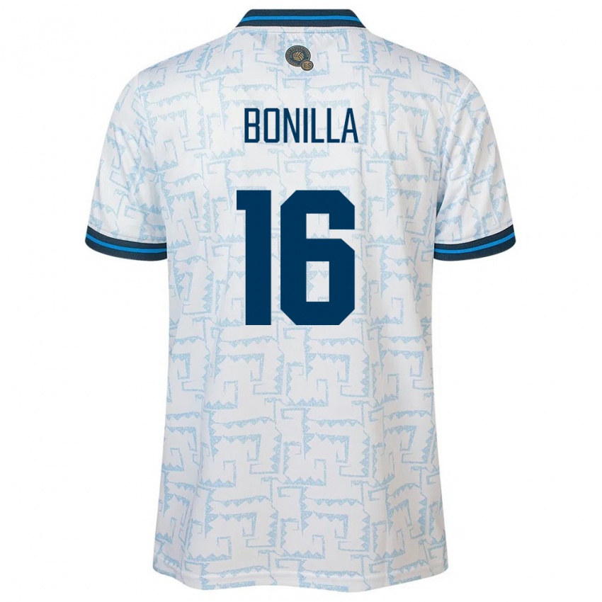 Niño Camiseta El Salvador Elmer Bonilla #16 Blanco 2ª Equipación 24-26 La Camisa México