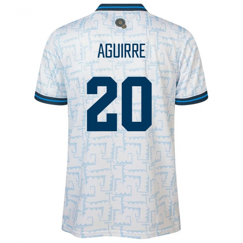 Niño Camiseta El Salvador Jonathan Aguirre #20 Blanco 2ª Equipación 24-26 La Camisa México