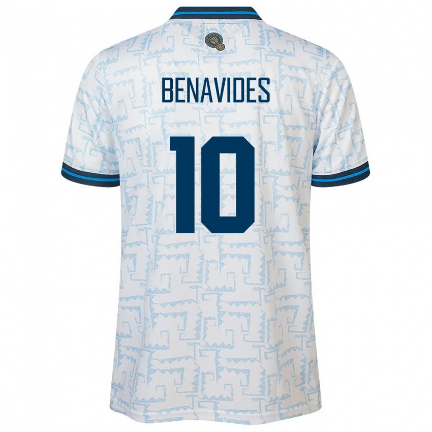 Niño Camiseta El Salvador Matthew Benavides #10 Blanco 2ª Equipación 24-26 La Camisa México