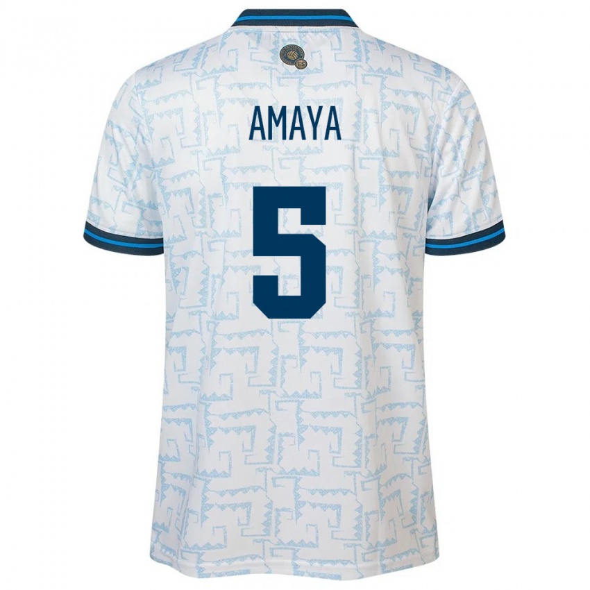 Niño Camiseta El Salvador Nicolle Amaya #5 Blanco 2ª Equipación 24-26 La Camisa México