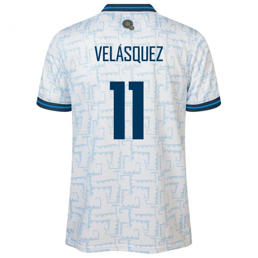 Niño Camiseta El Salvador Jackeline Velásquez #11 Blanco 2ª Equipación 24-26 La Camisa México