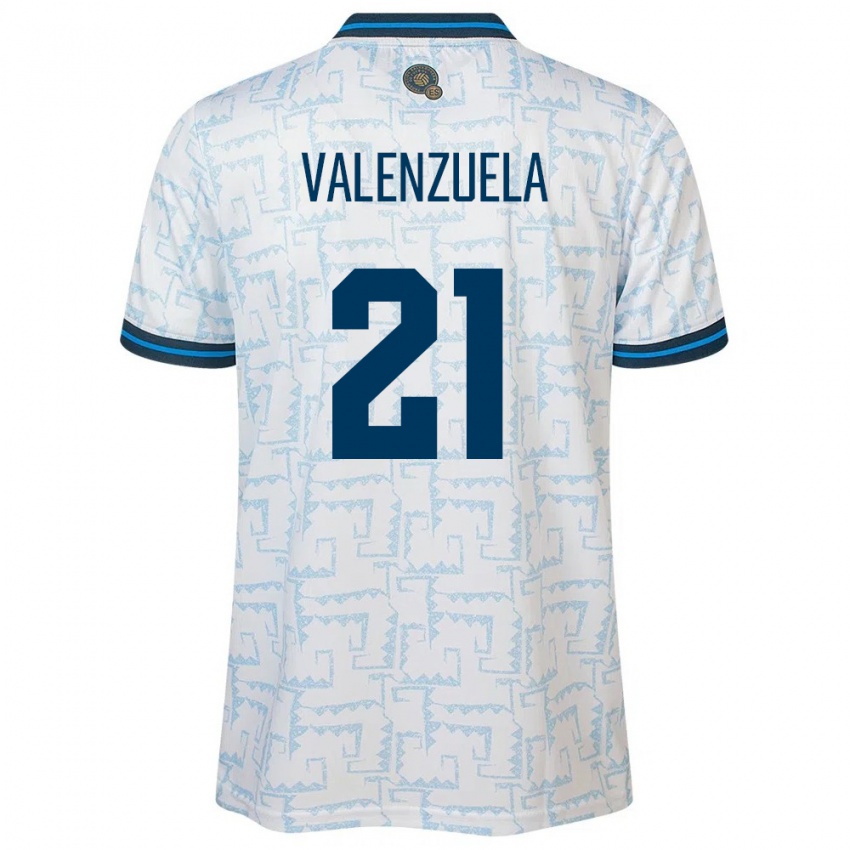 Niño Camiseta El Salvador Ana Valenzuela #21 Blanco 2ª Equipación 24-26 La Camisa México