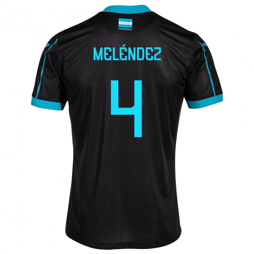 Niño Camiseta Honduras Carlos Meléndez #4 Negro 2ª Equipación 24-26 La Camisa México