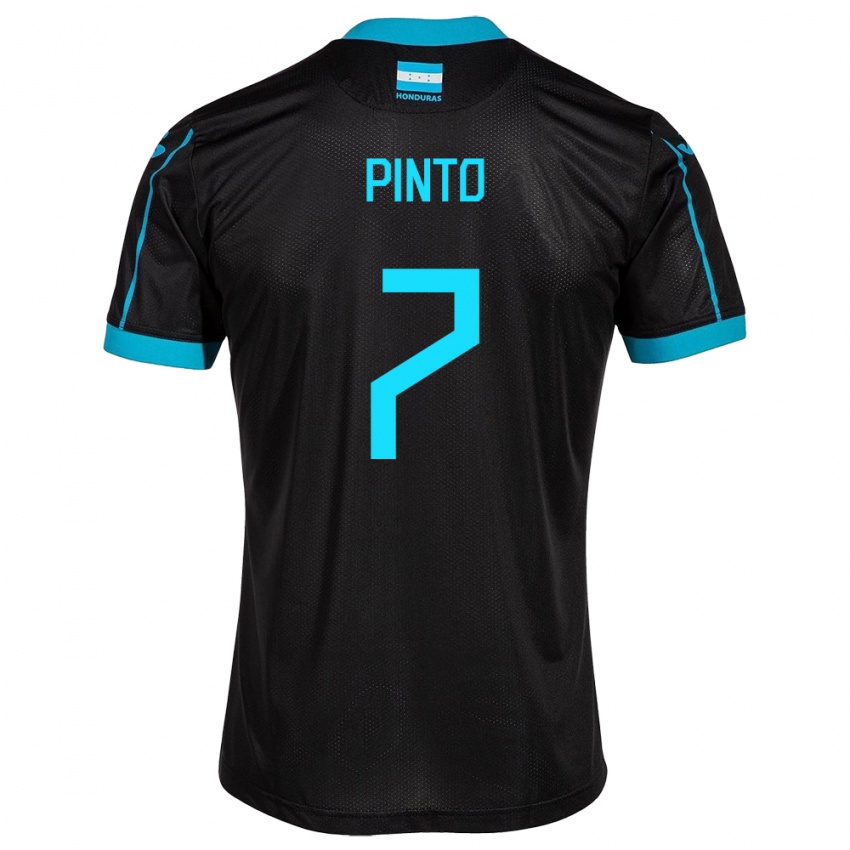 Niño Camiseta Honduras José Pinto #7 Negro 2ª Equipación 24-26 La Camisa México