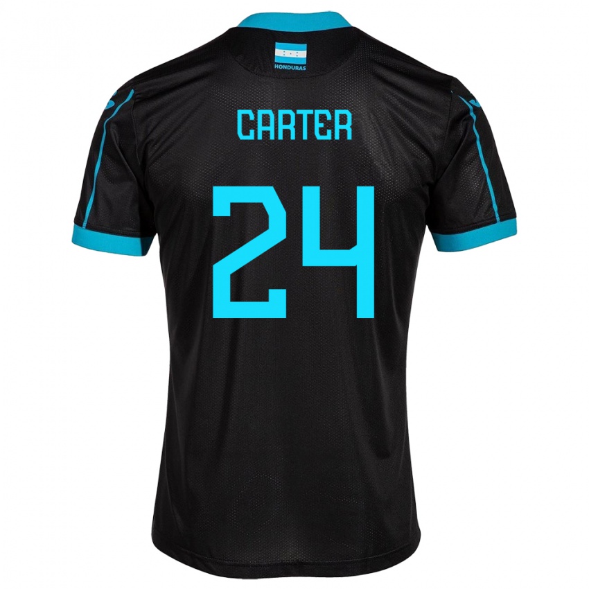 Niño Camiseta Honduras Daniel Carter #24 Negro 2ª Equipación 24-26 La Camisa México