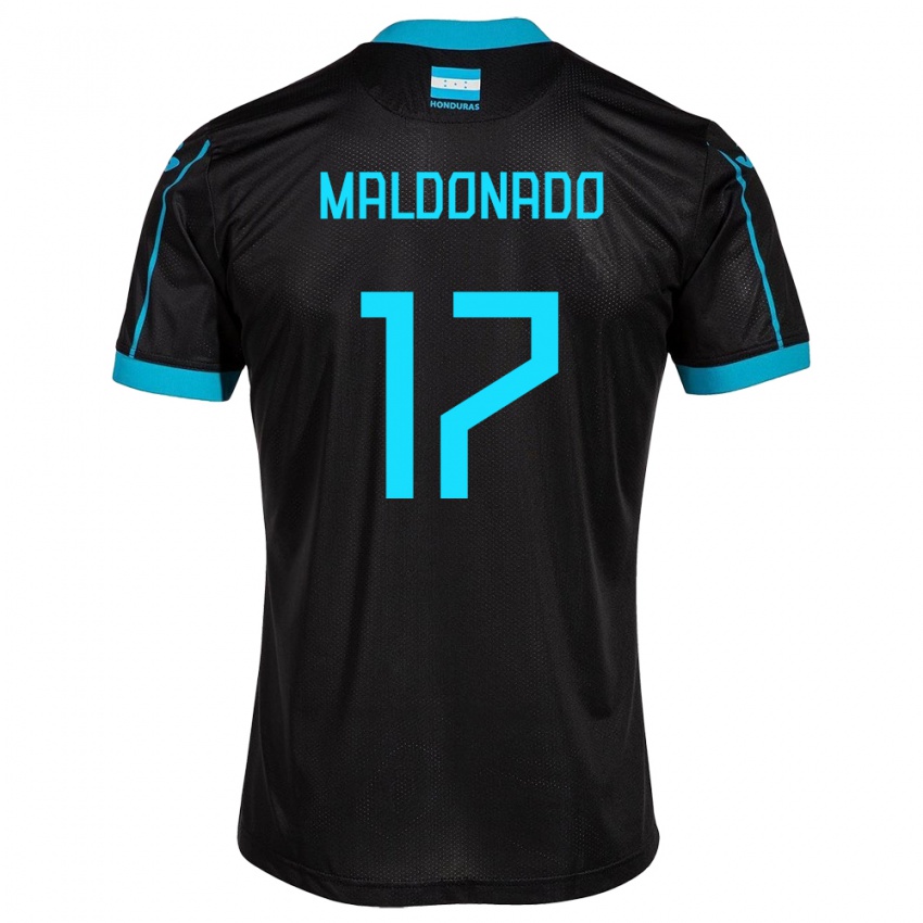 Niño Camiseta Honduras Axel Maldonado #17 Negro 2ª Equipación 24-26 La Camisa México