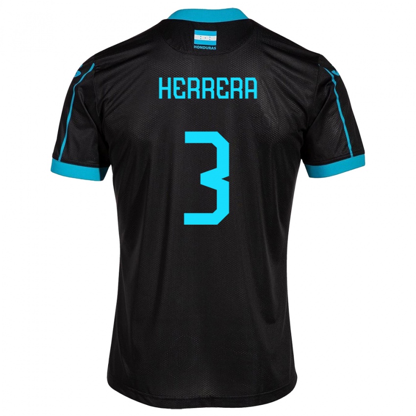 Niño Camiseta Honduras David Herrera #3 Negro 2ª Equipación 24-26 La Camisa México