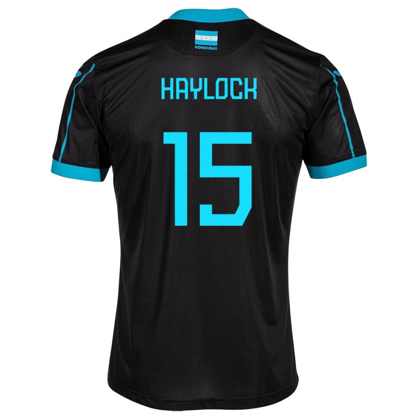 Niño Camiseta Honduras Kendra Haylock #15 Negro 2ª Equipación 24-26 La Camisa México