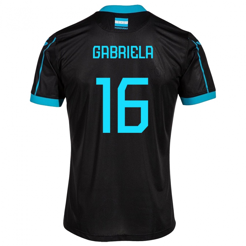 Niño Camiseta Honduras Gabriela García #16 Negro 2ª Equipación 24-26 La Camisa México