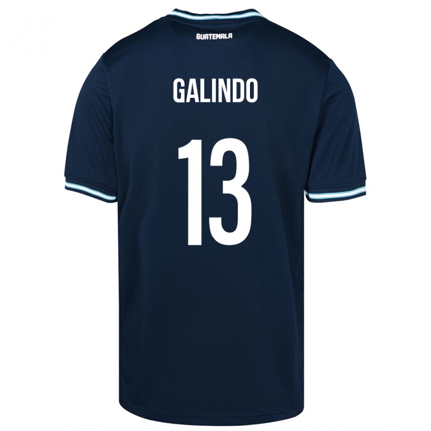 Niño Camiseta Guatemala Alejandro Galindo #13 Azul 2ª Equipación 24-26 La Camisa México