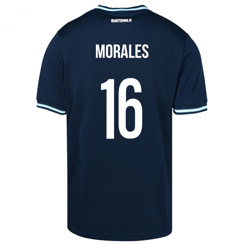 Niño Camiseta Guatemala José Morales #16 Azul 2ª Equipación 24-26 La Camisa México