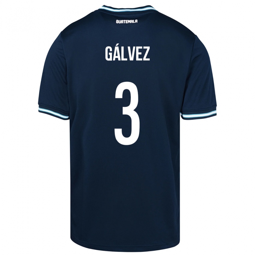 Niño Camiseta Guatemala Fredy Gálvez #3 Azul 2ª Equipación 24-26 La Camisa México