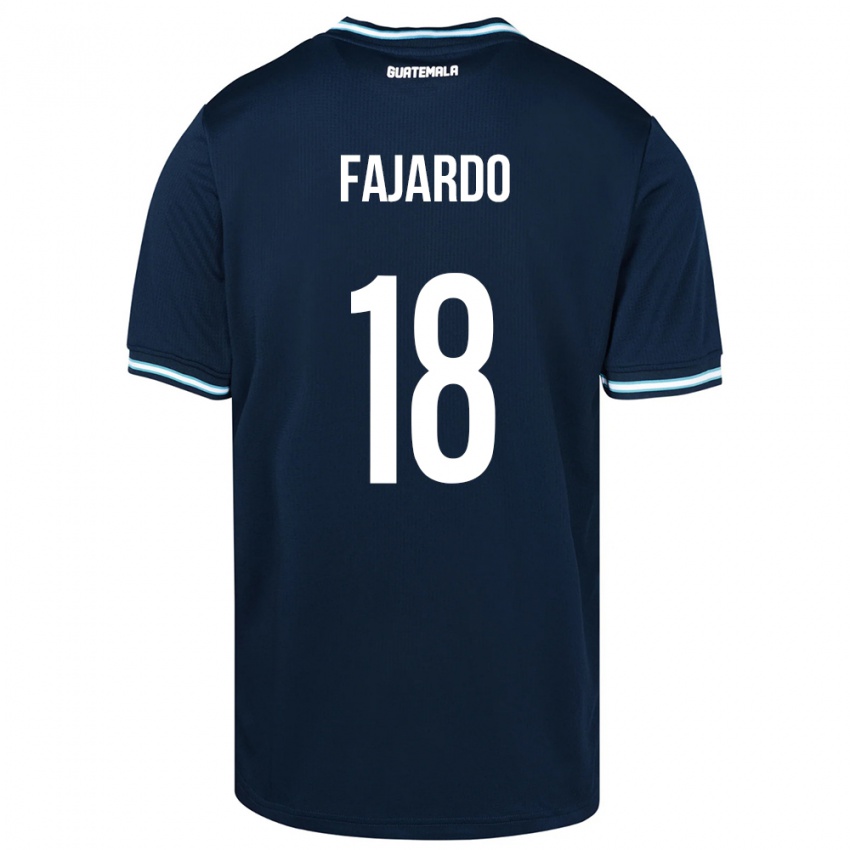 Niño Camiseta Guatemala William Fajardo #18 Azul 2ª Equipación 24-26 La Camisa México