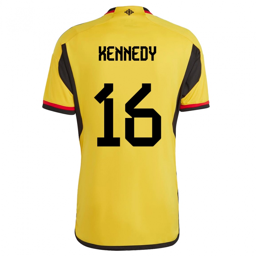 Niño Camiseta Irlanda Del Norte Matty Kennedy #16 Blanco 2ª Equipación 24-26 La Camisa México