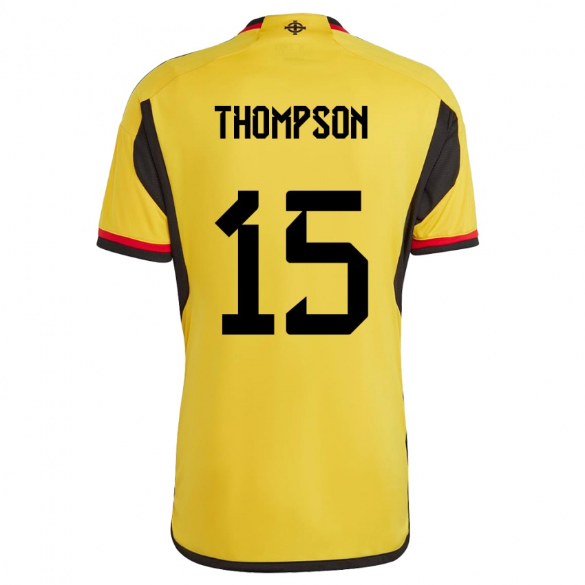 Niño Camiseta Irlanda Del Norte Jordan Thompson #15 Blanco 2ª Equipación 24-26 La Camisa México