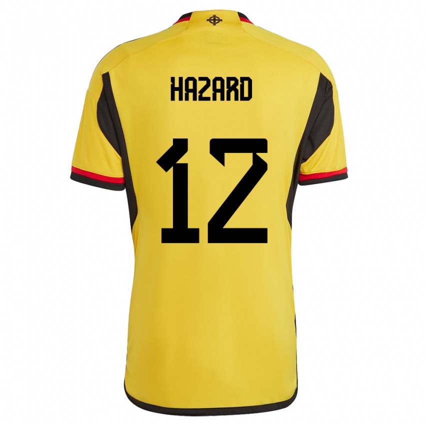 Niño Camiseta Irlanda Del Norte Conor Hazard #12 Blanco 2ª Equipación 24-26 La Camisa México