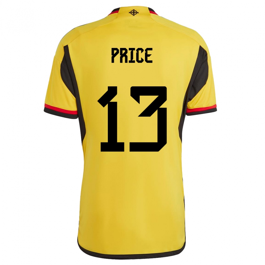 Niño Camiseta Irlanda Del Norte Isaac Price #13 Blanco 2ª Equipación 24-26 La Camisa México