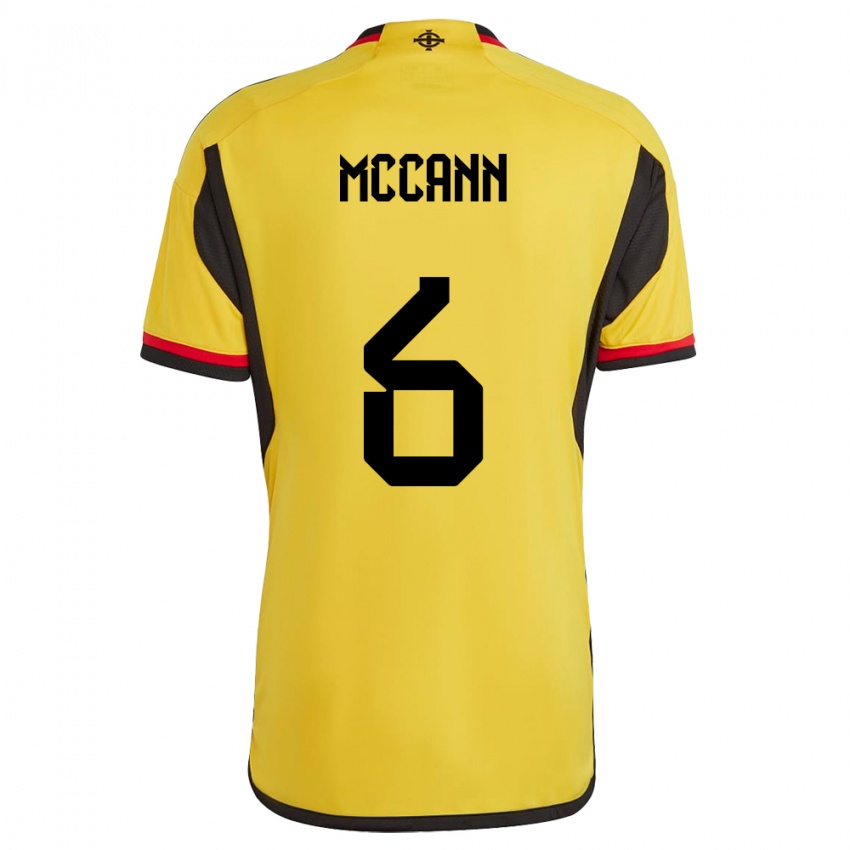 Niño Camiseta Irlanda Del Norte Charlie Mccann #6 Blanco 2ª Equipación 24-26 La Camisa México